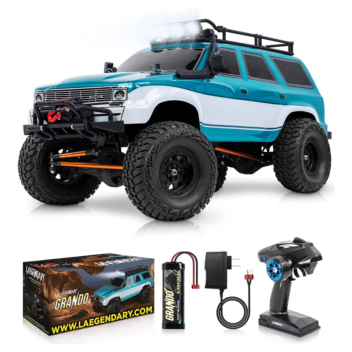 Blue-Green 1:10 Scale RTR RC Rock Crawler E9690