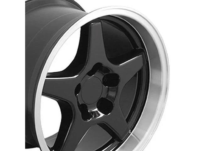17x11 Black Rim with Machined Lip E37908