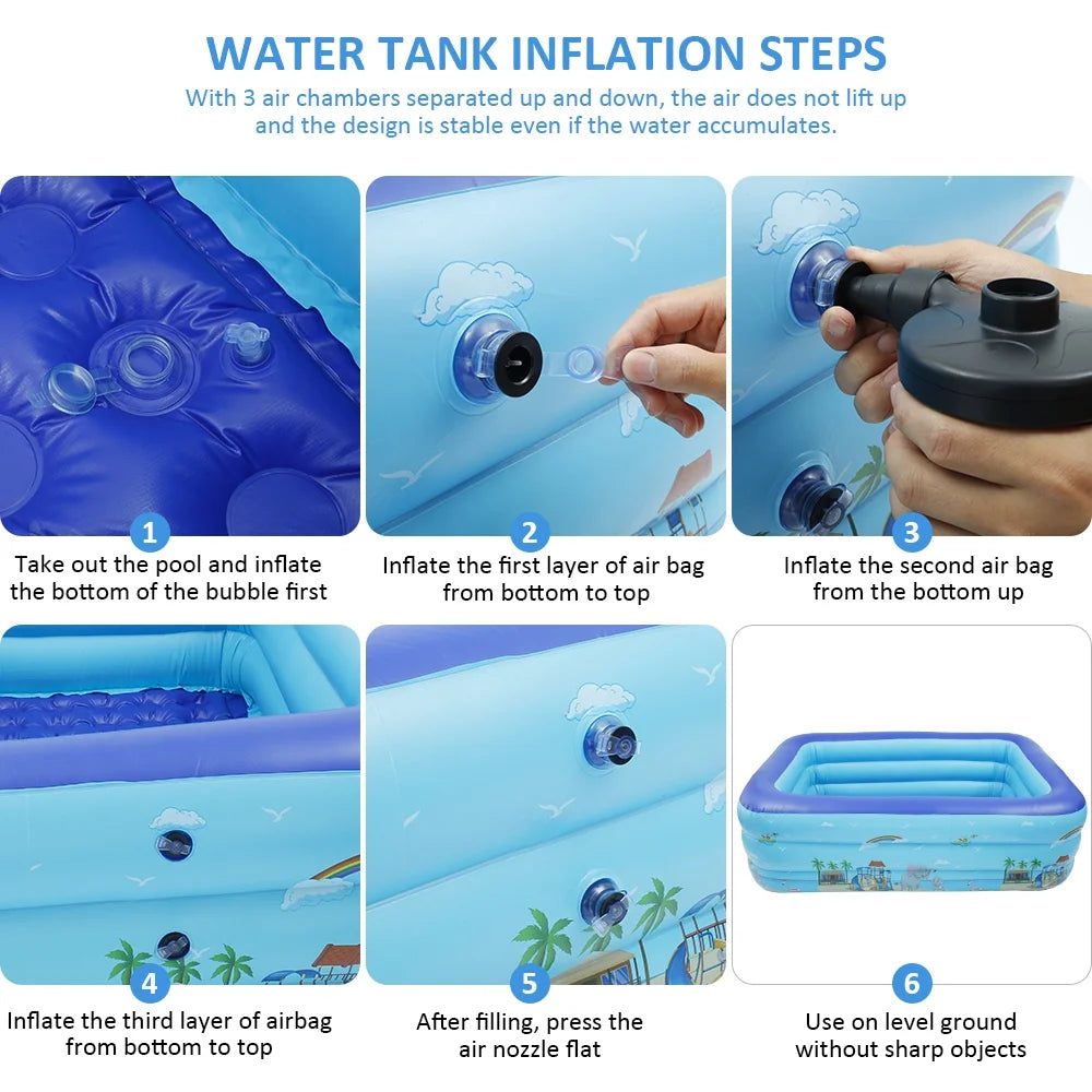 Inflatable Swimming Pool for Kids Adults Family U8246