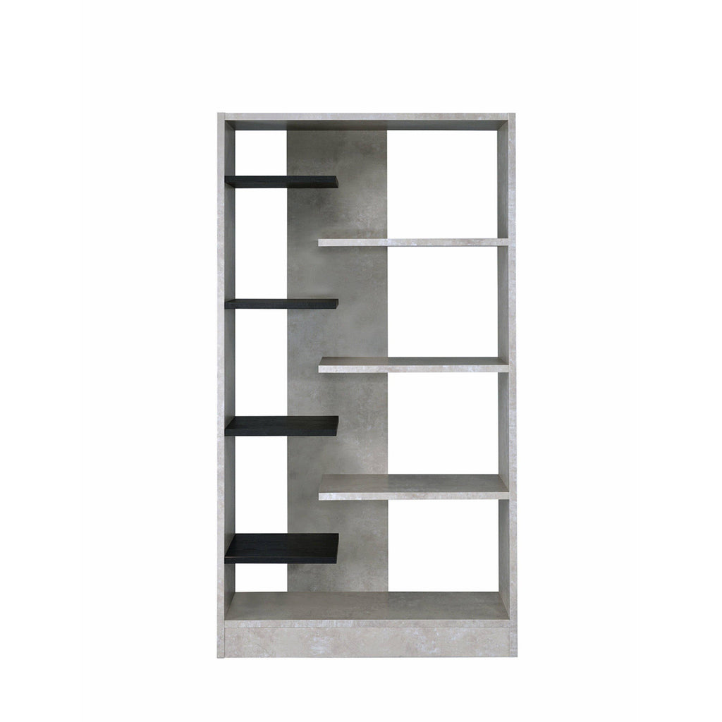 Faux Concrete Black Bookshelf F477