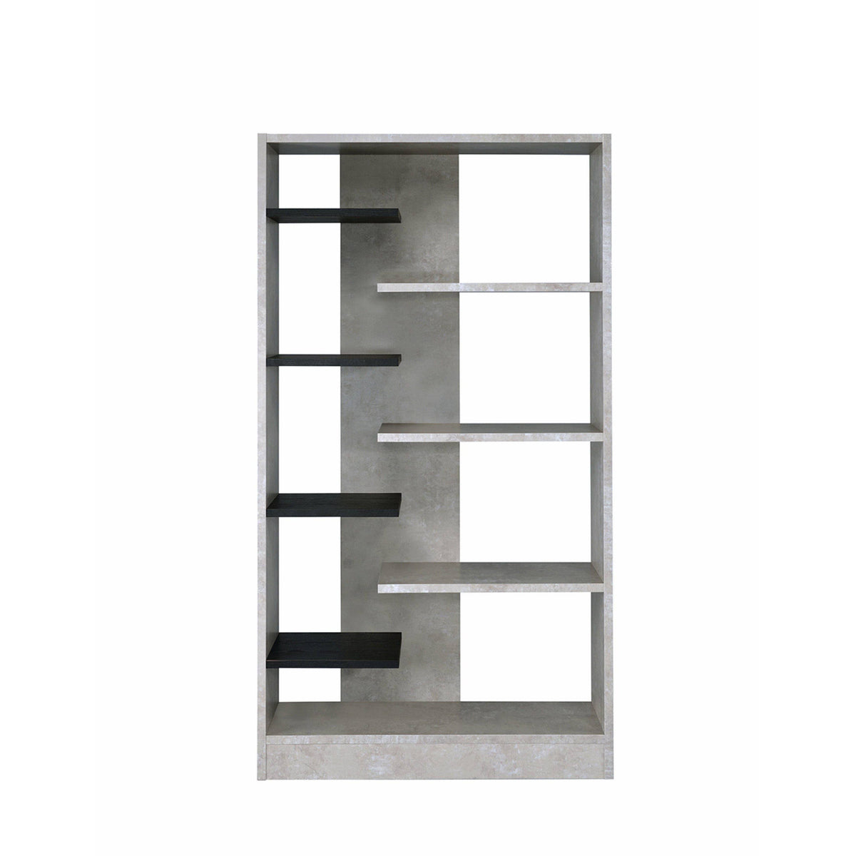 Faux Concrete Black Bookshelf F477