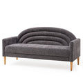 65" Grey Upholstered Three-seater Sofa T58112