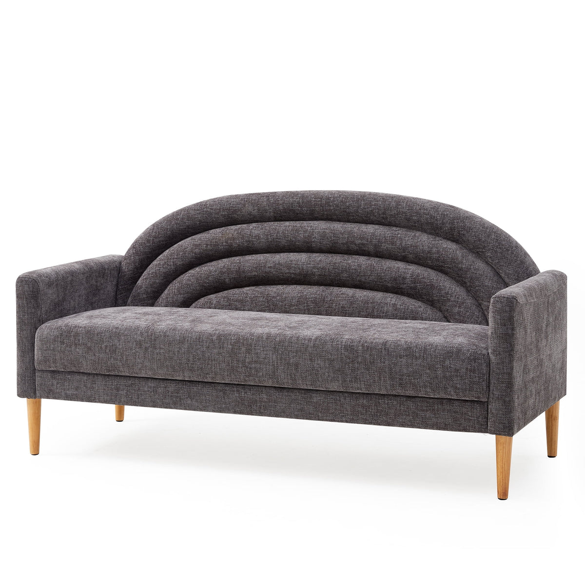 65" Grey Upholstered Three-seater Sofa T58112