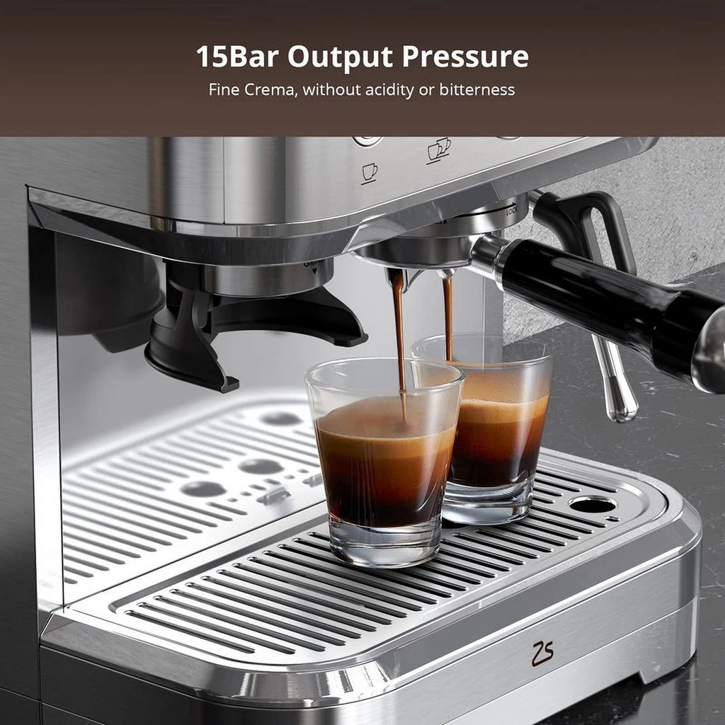 15Bar Stainless Steel Espresso Coffee Machine W13564