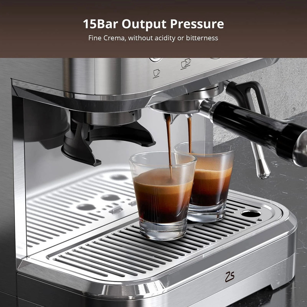 15Bar Stainless Steel Espresso Coffee Machine W13564