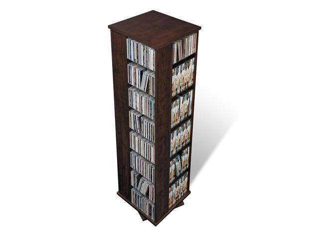 Espresso Four-Sided Spinning Tower Storage Cabinet Y405683