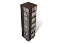 Espresso Four-Sided Spinning Tower Storage Cabinet Y405683