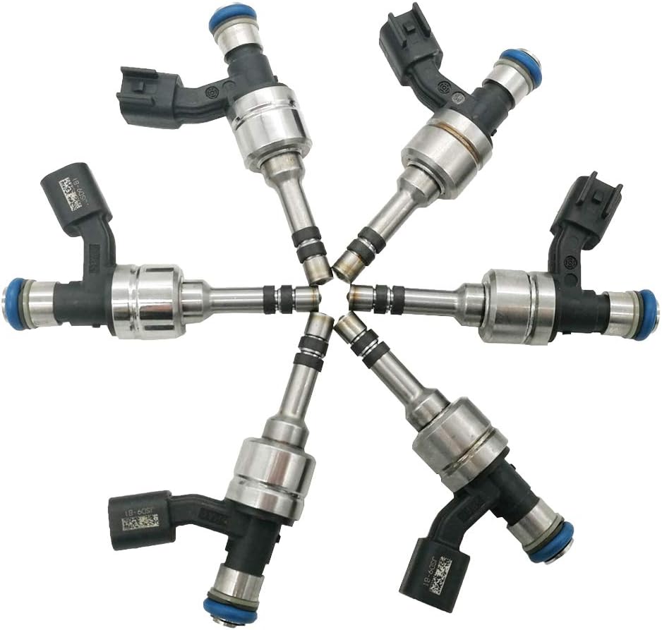 6pcs Fuel Injectors for 2010-2011 GMC Terrain Chevrolet Equinox Cadillac SRX CTS 2010 Buick Allure Lacrosse 2011 Saab 9-4X 3.0L A56733
