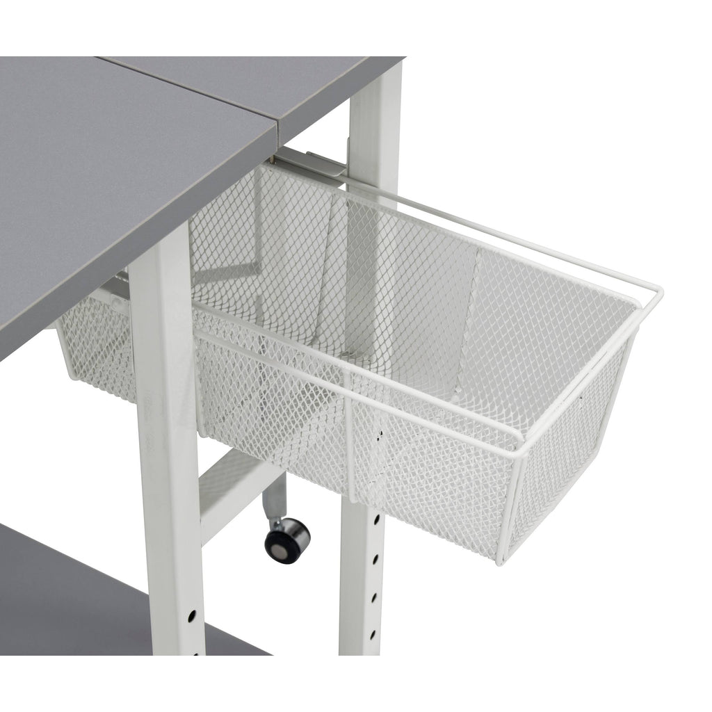 Adjustable Folding Craft Table with Metal Drawers X948