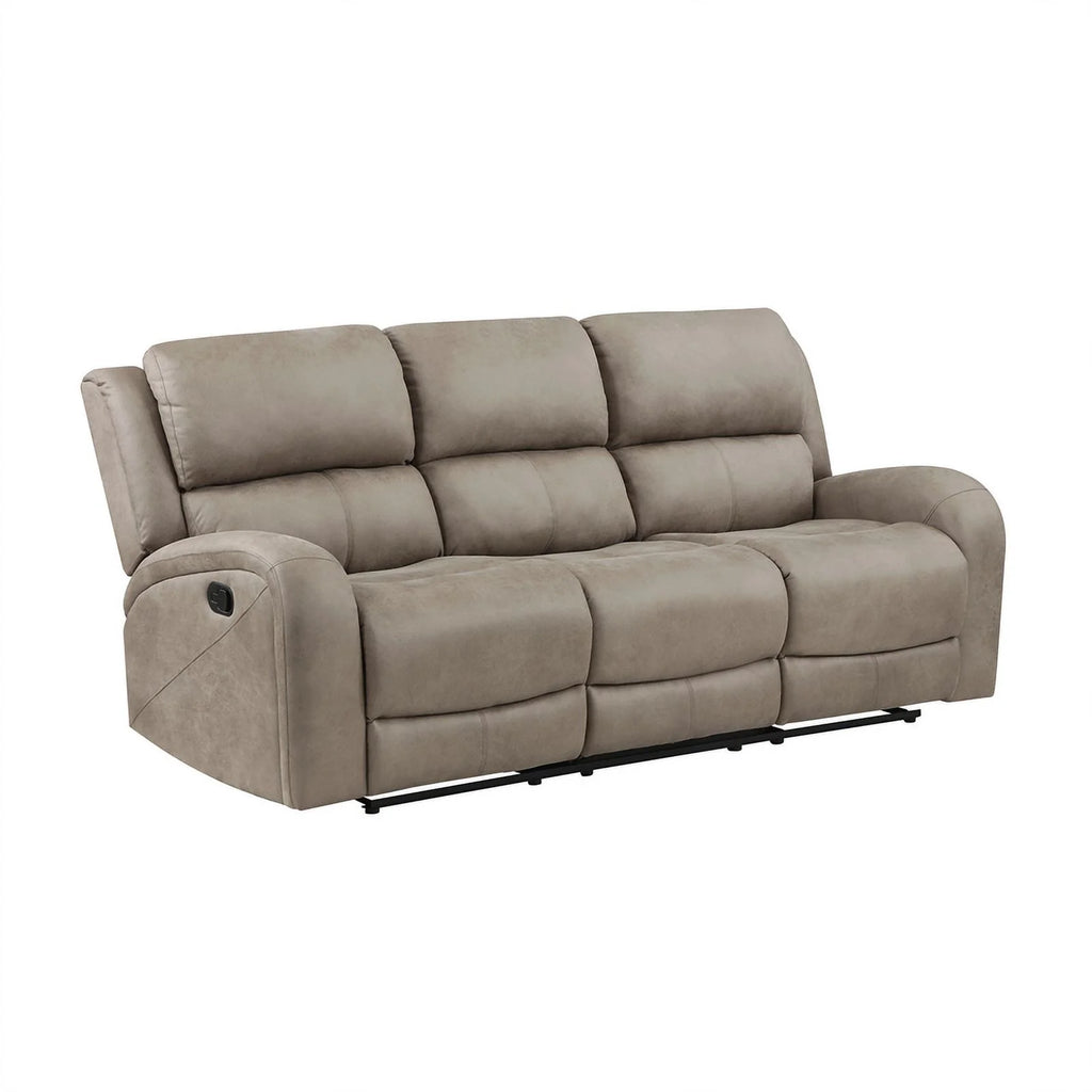 Brown 2-Piece Microfiber Reclining Sofa Set H57686