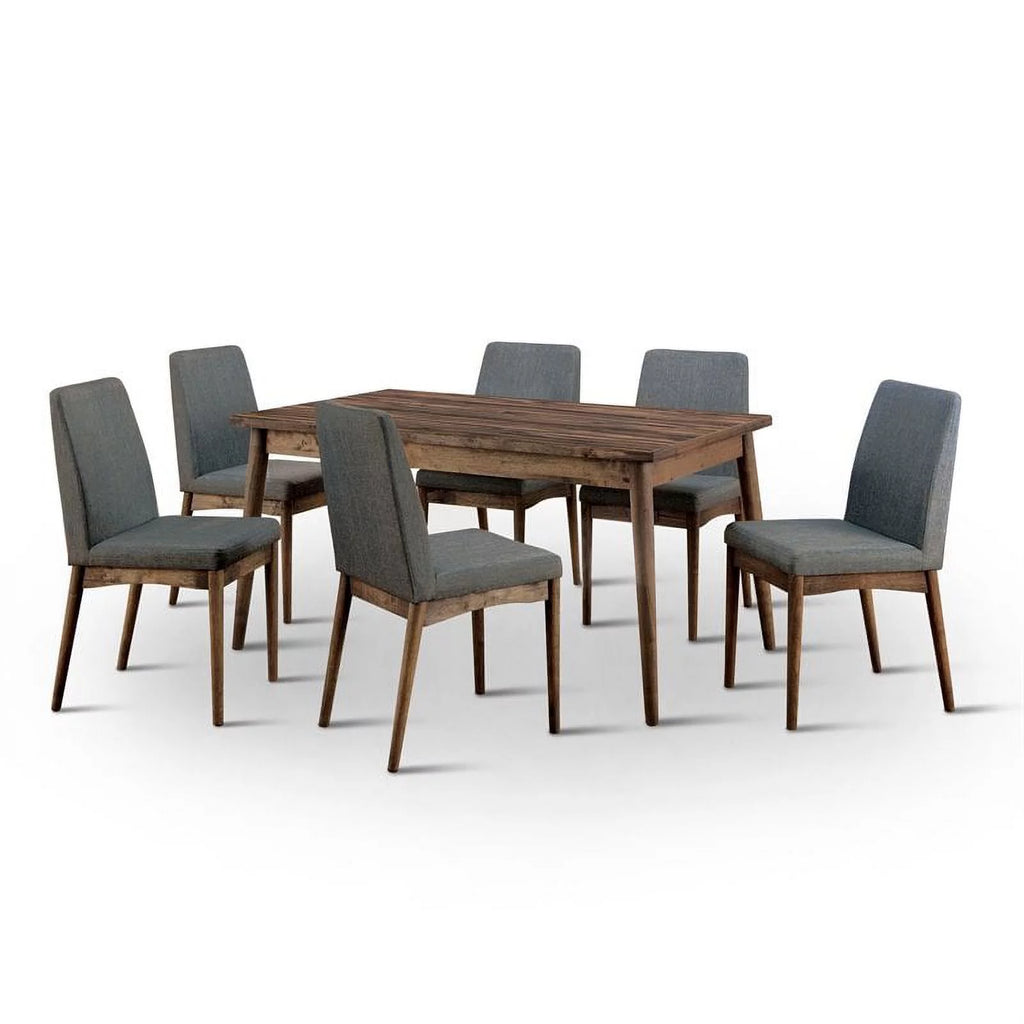 Solid Wood 7-Piece Dining Table Set O85953