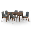 Solid Wood 7-Piece Dining Table Set O85953