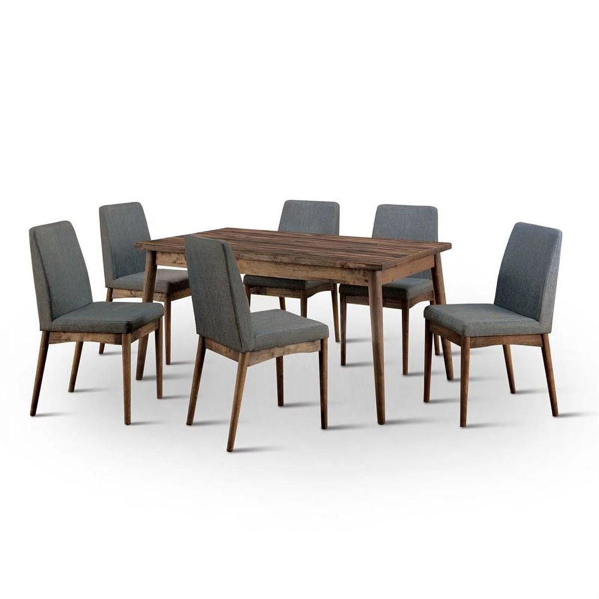 Solid Wood 7-Piece Dining Table Set O85953
