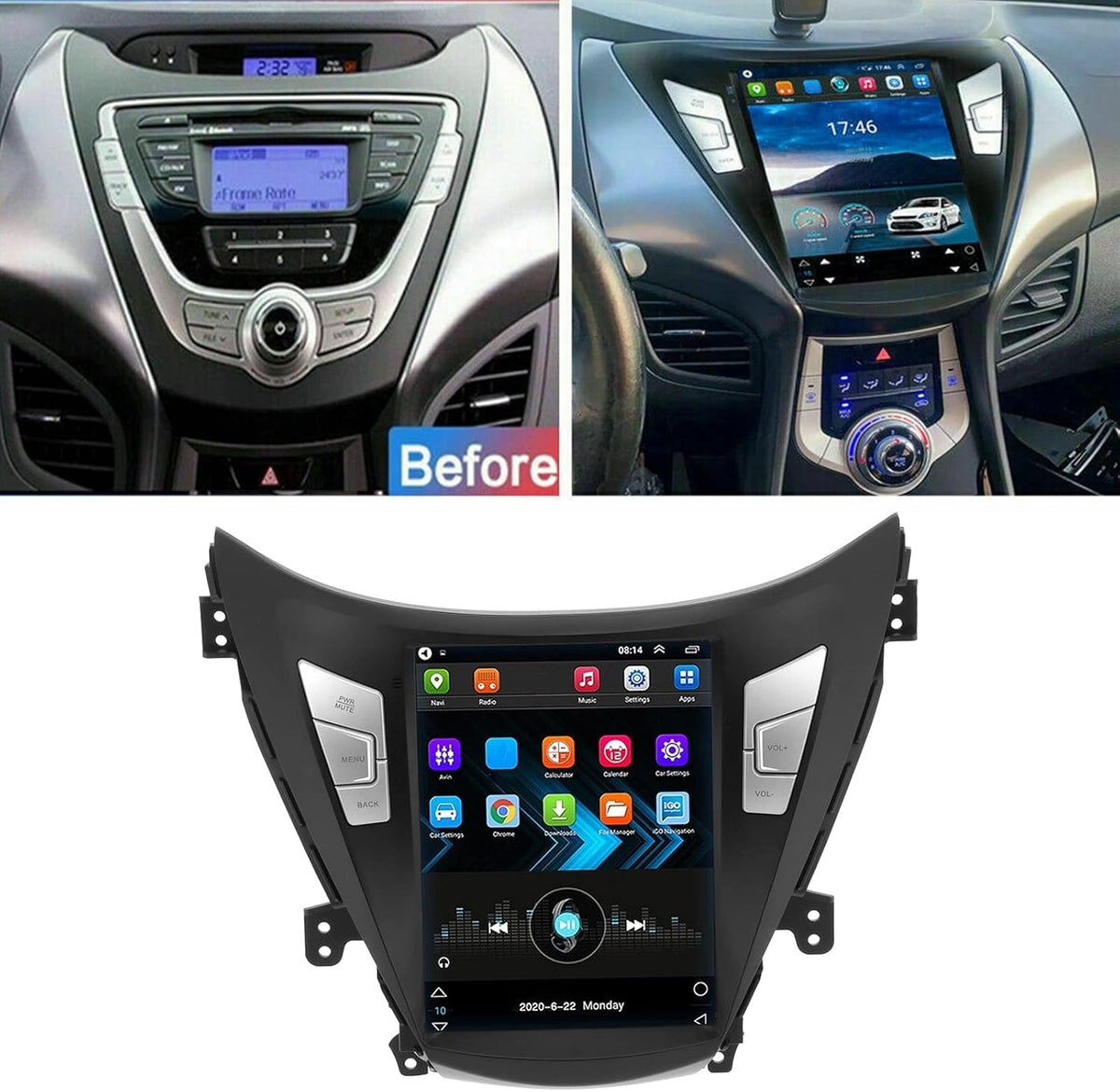 9.7in Car Radio Stereo Bluetooth MP5 Navigation A43121