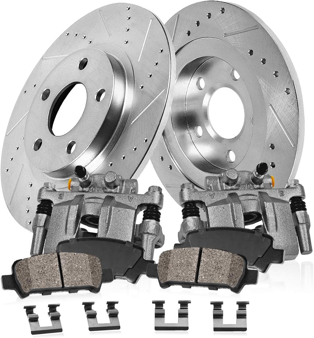 Premium Brake Calipers Rotors Pads for Cadillac CTS I53517