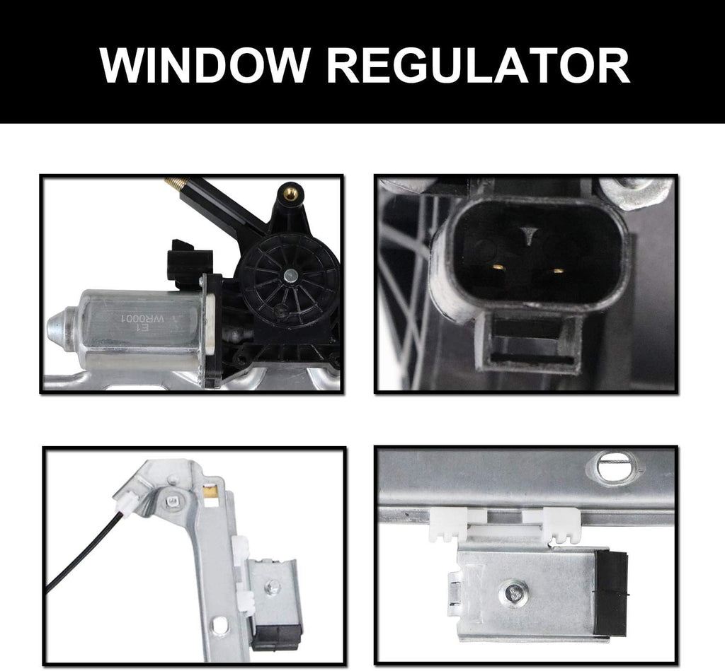 Front Passenger Side Power Window Regulator with Motor Assembly Pack of 2 L682767