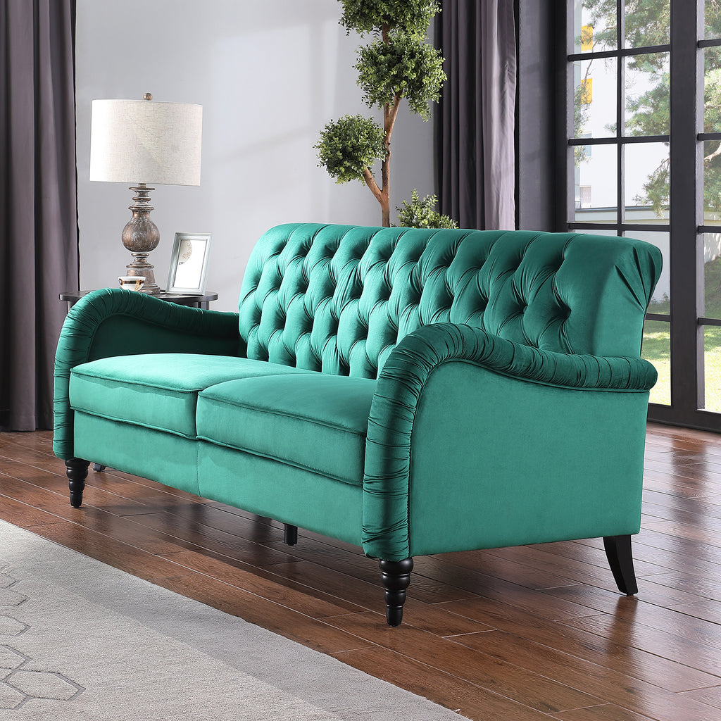 Dark Green Chesterfield Sofa Set S446811