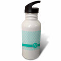 Aqua Blue Quatrefoil Pattern 21 oz Sports Water Bottle F69771