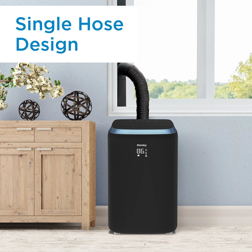 Black 12,500 BTU Portable AC E384