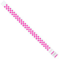 Pink Checkerboard Tyvek Wristbands 500/Case A7367