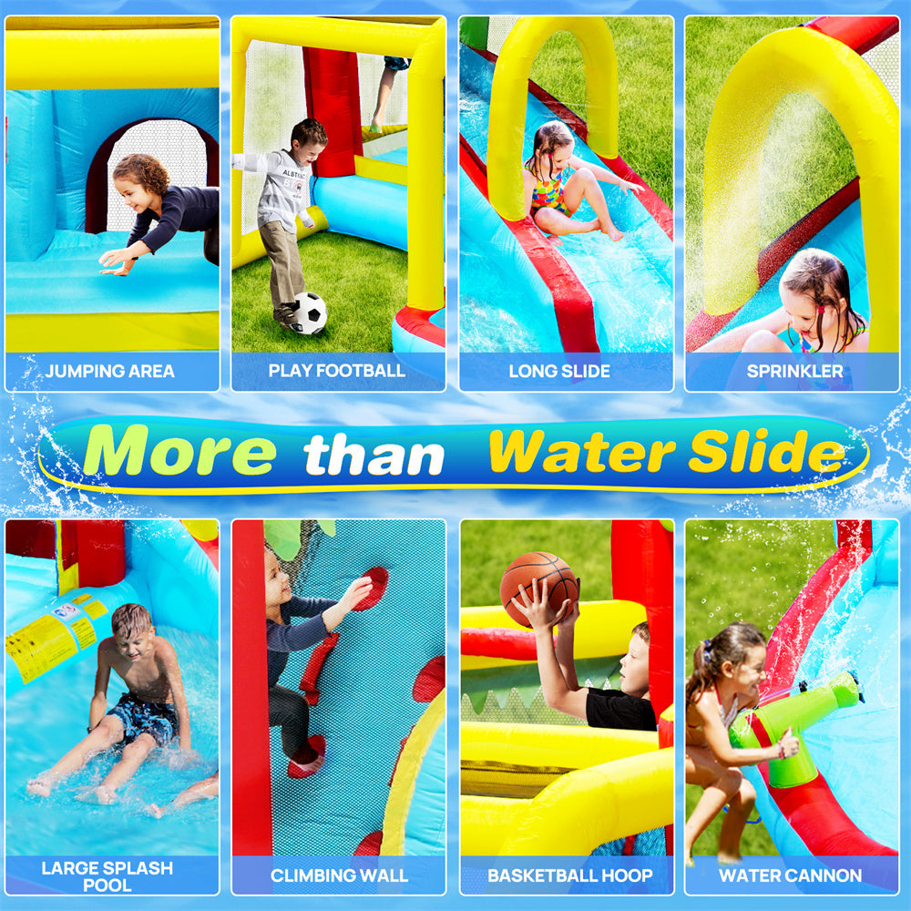 Inflatable Water Slide 7 in 1 Bounce House with Blower V447357