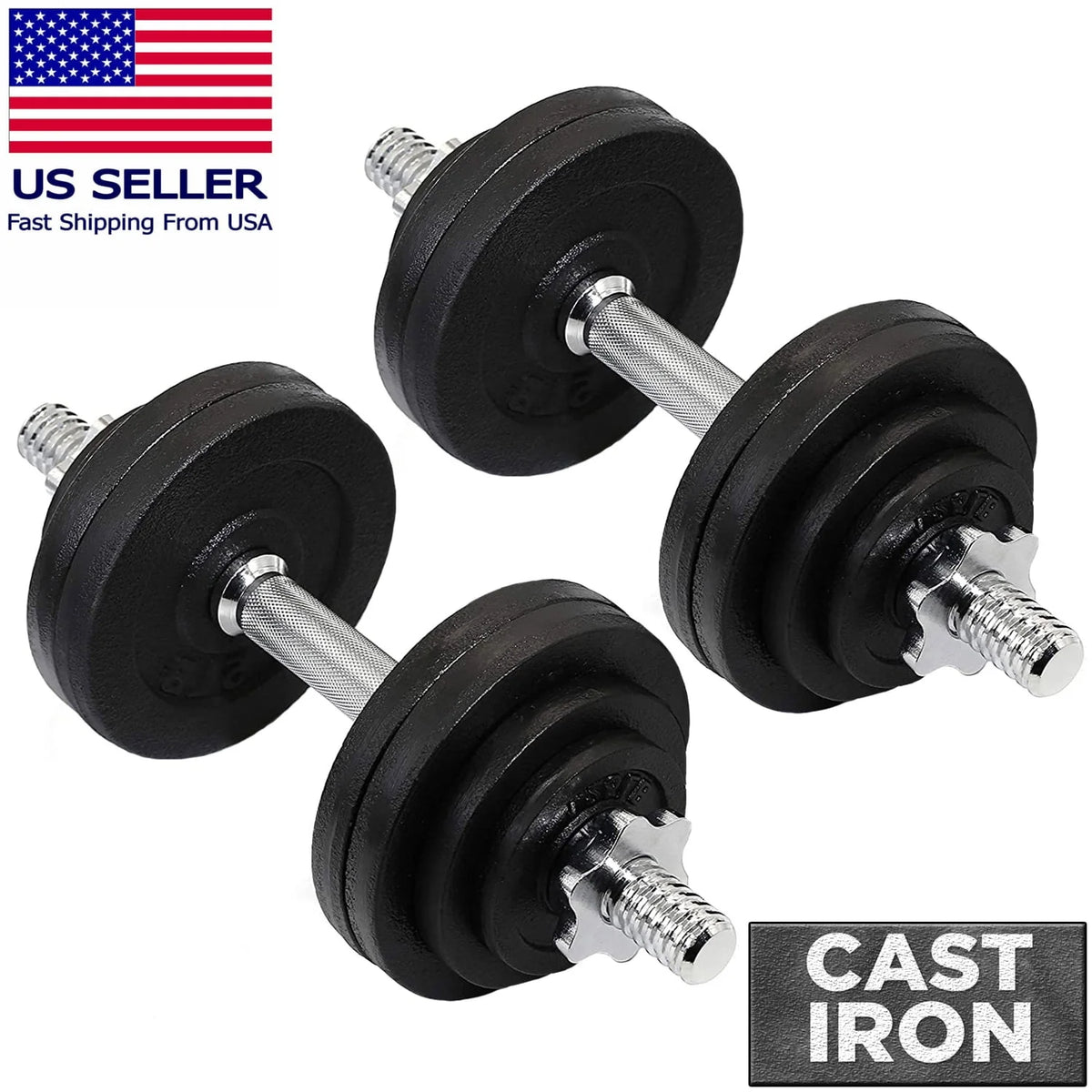 Adjustable Cast Iron Dumbbells Set N158042