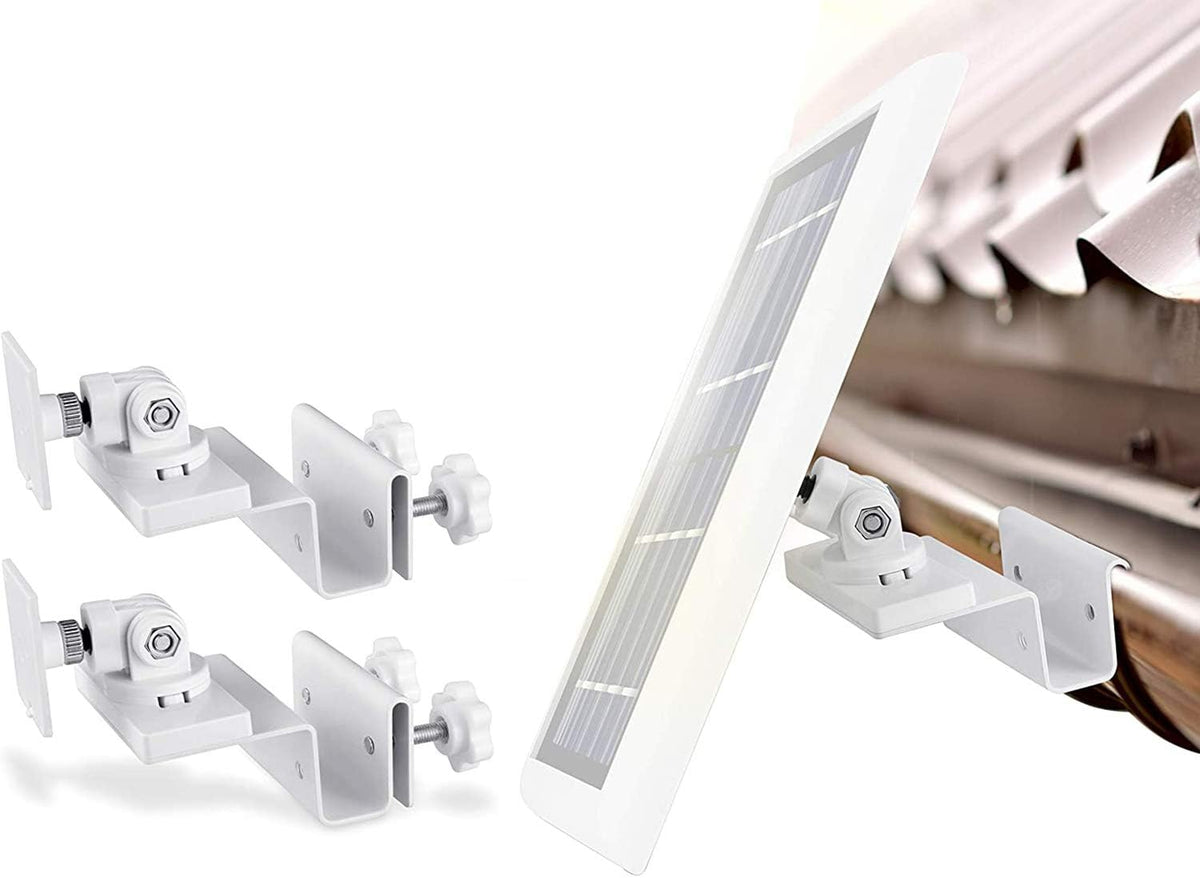 Gutter Mount for Cams & Solar Panels (2 Pack, White) H1370