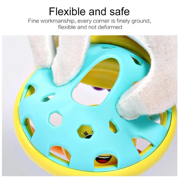 Rattle Ball Sensory Teether Toy Silicone Non-Toxic BPA Free Baby Educational Toy D758