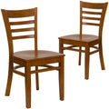 Cherry Wood Restaurant Chairs (Set of 2) K9327