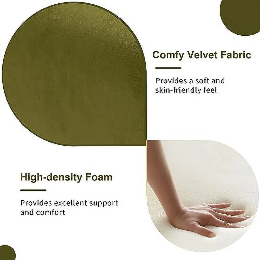 Khaki Teddy Upholstered Barrel Accent Chair with Pillow E24956