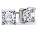 Asscher Cut Diamond Essence Stud Earrings W24885