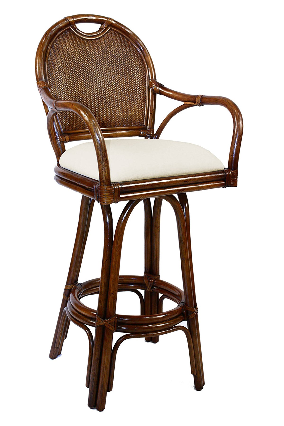 Swivel Rattan Wicker Barstool O4319