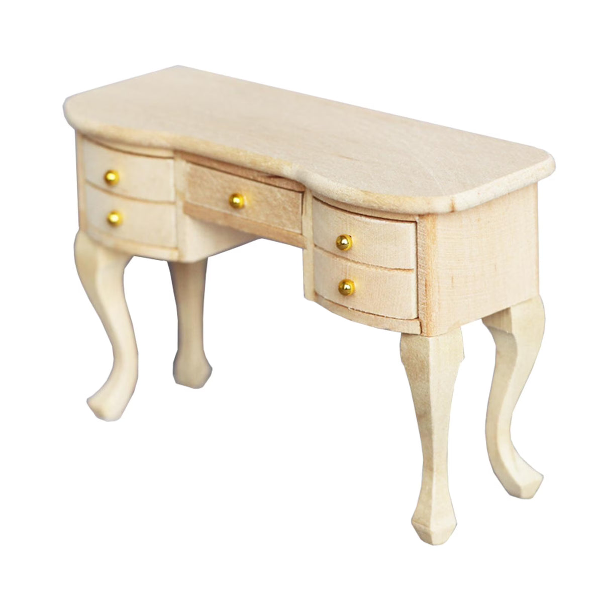 Unpainted Wooden 1:12 Dollhouse Miniature Desk Y914