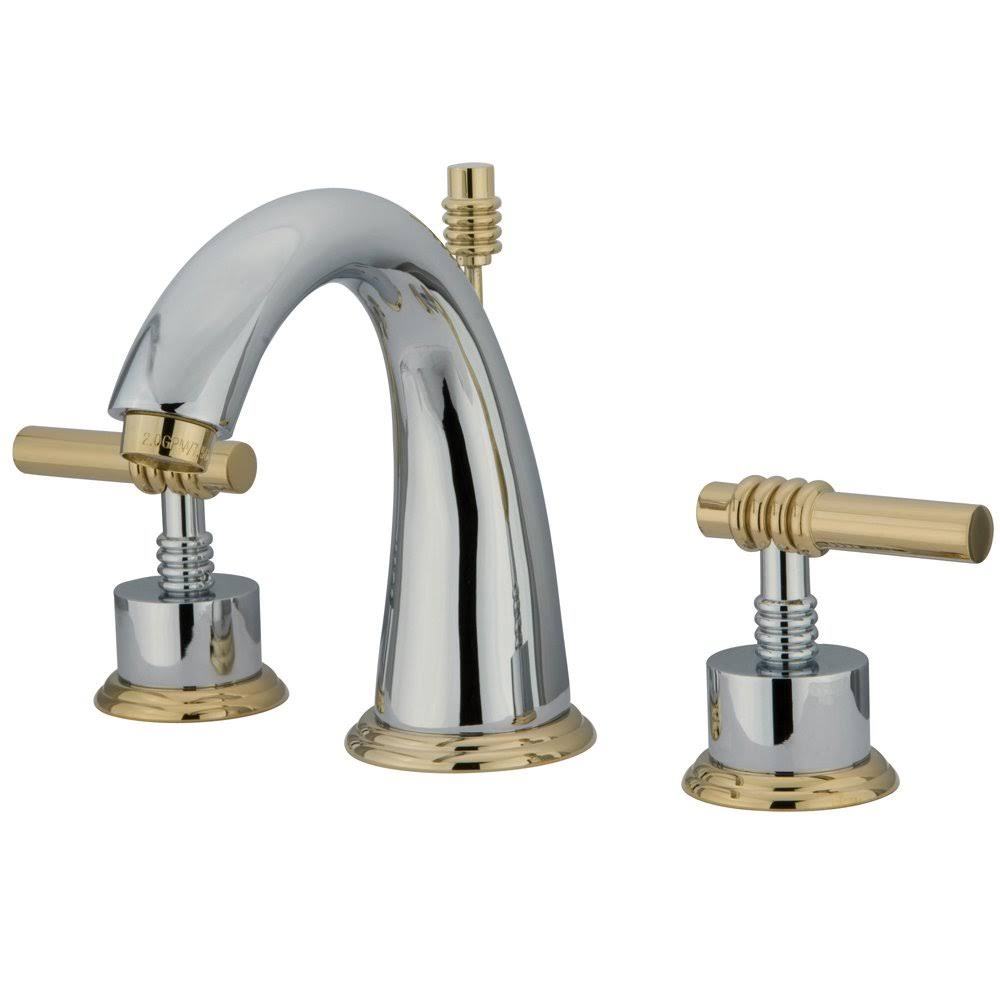 Widespread Lavatory Faucet Chrome/Polished Brass S1373