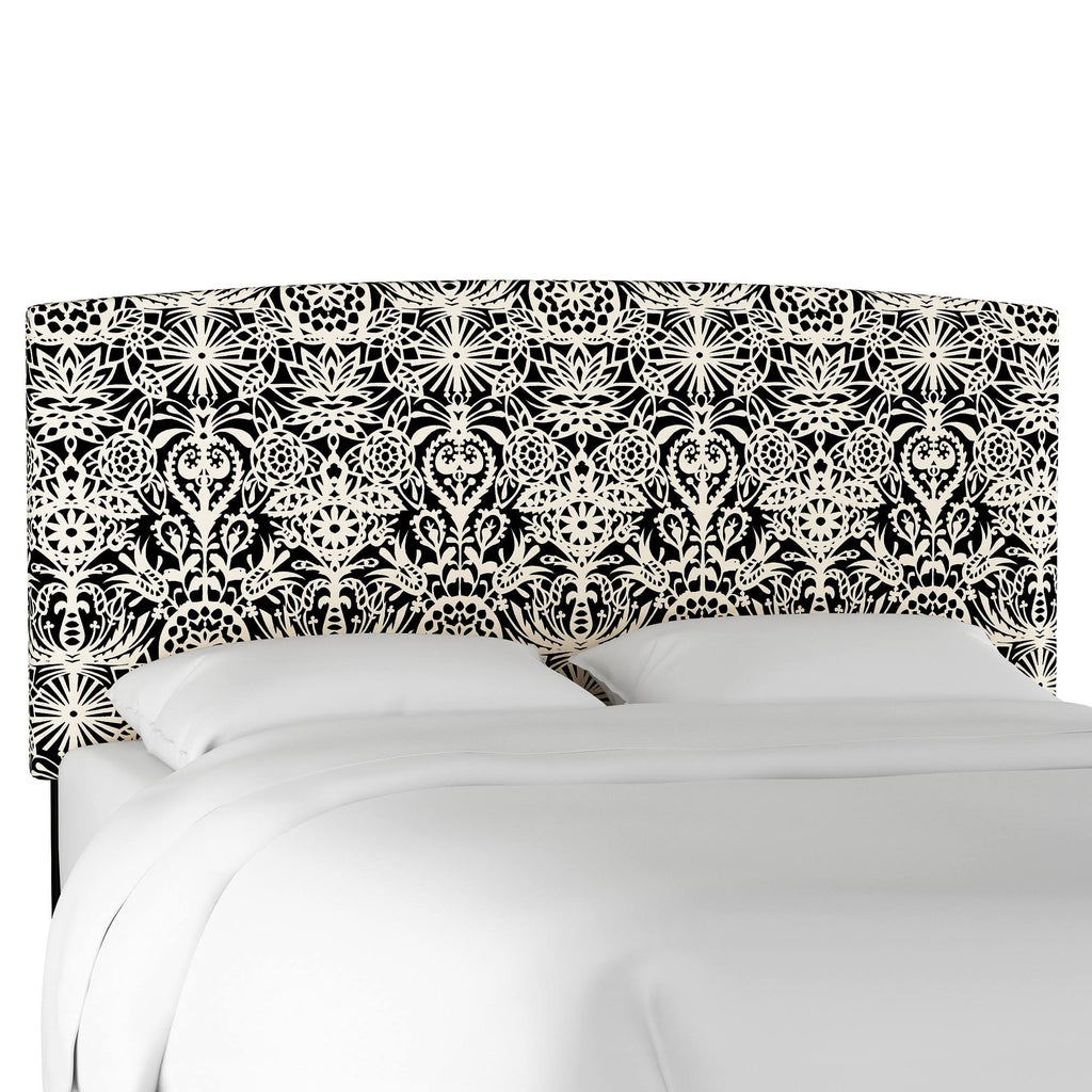 Upholstered Headboard Black White J236554