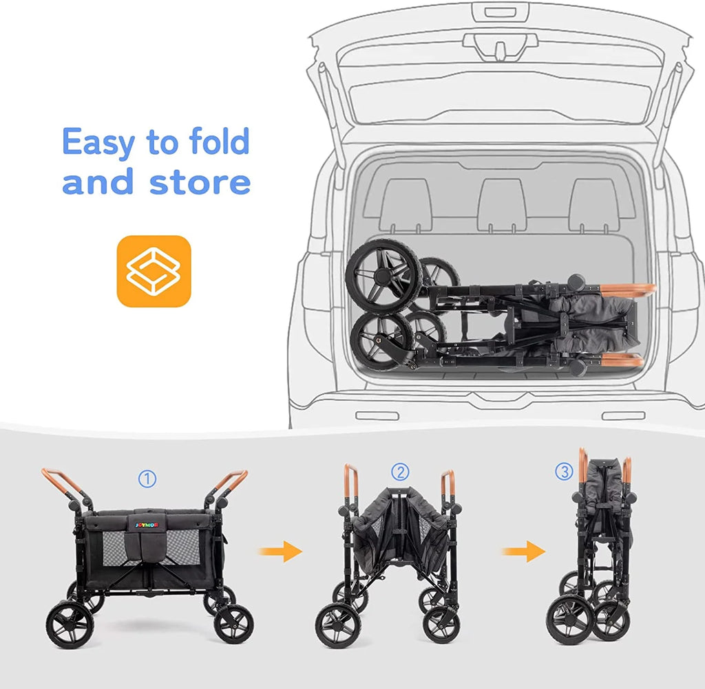 4 Seater Stroller Wagon with UV-Protection Canopy O623350