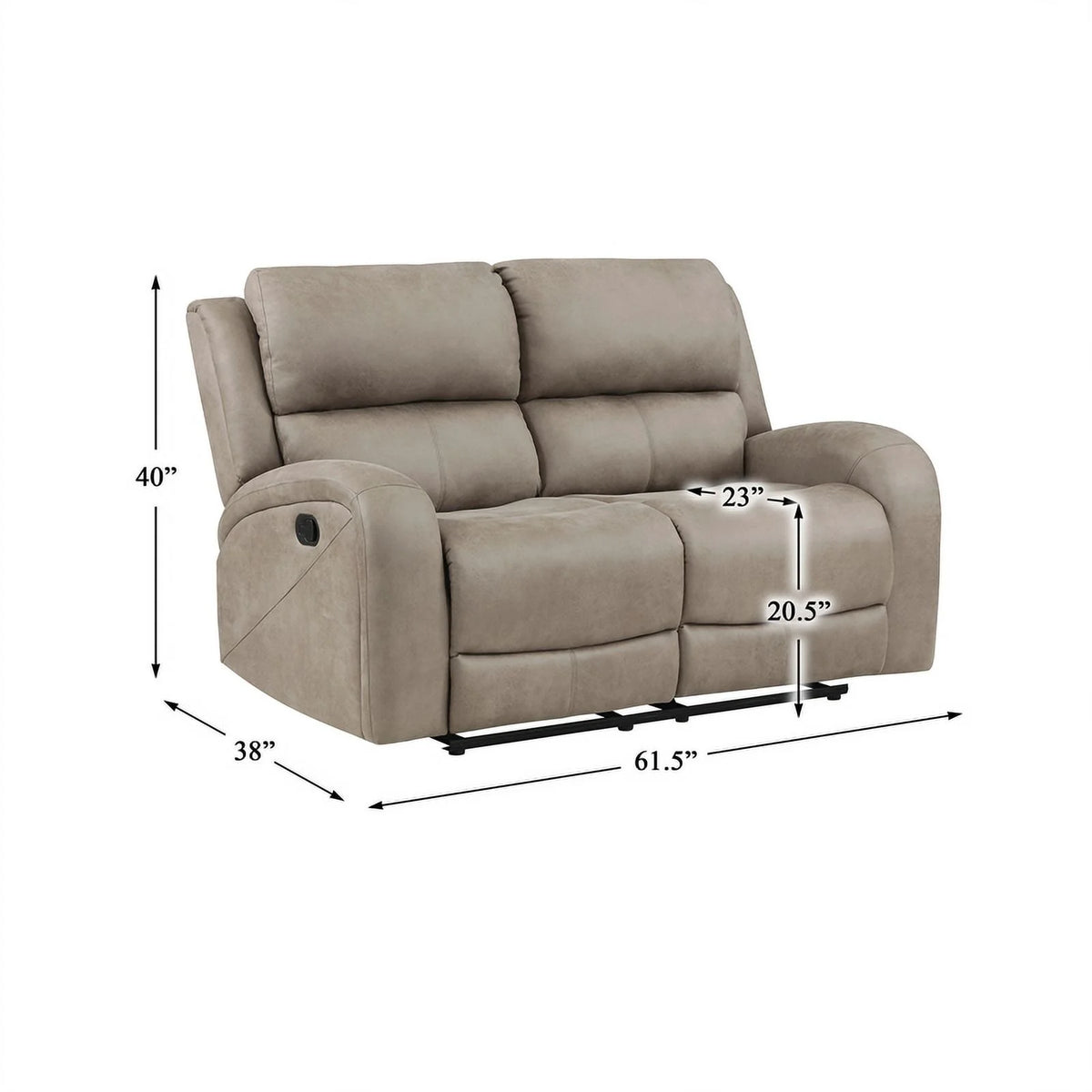 Brown 2-Piece Microfiber Reclining Sofa Set H57686