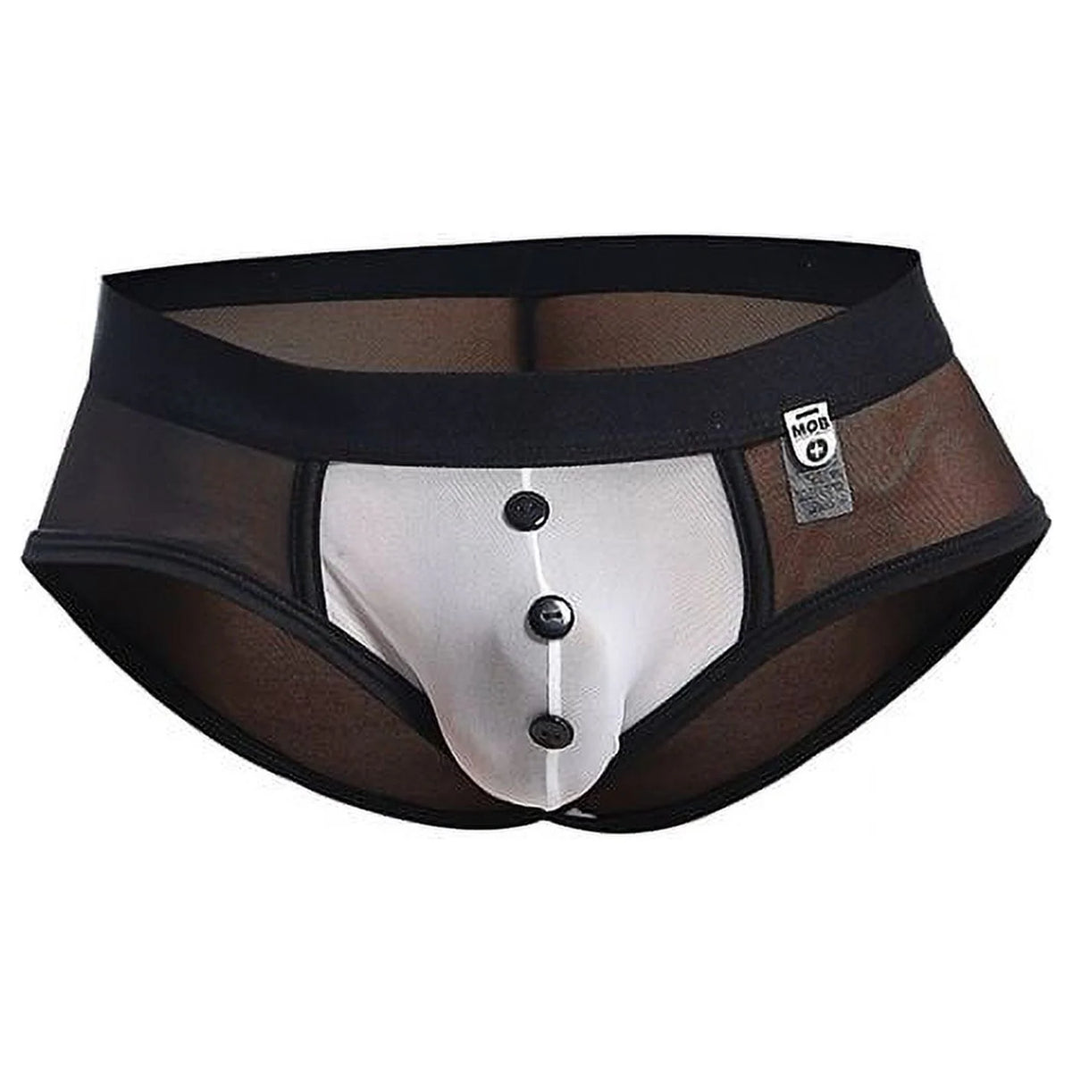 Black/White XL Brief with Bow & French Cuffs Y982097