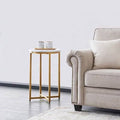 Gold Marble Top End Table U21341