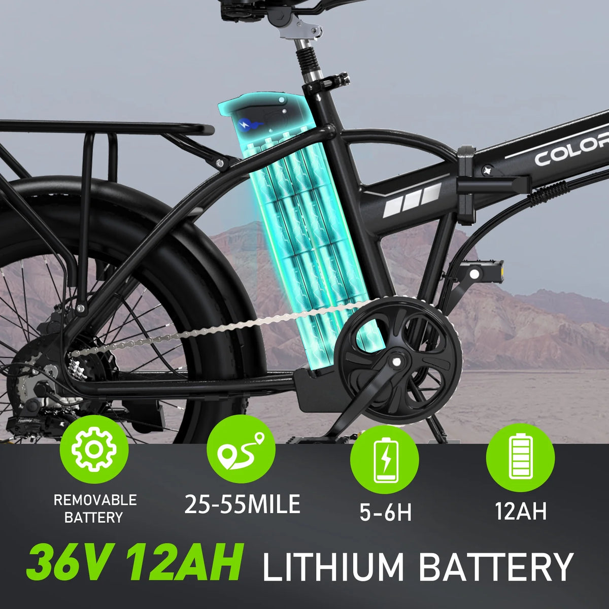 20" Fat Tire Foldable Electric Bike with 500W Battery C2720