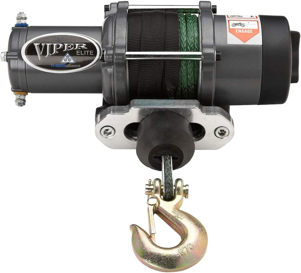 UTV Winch with Red Rope W554