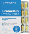 Bromelain & Quercetin Supplement 500mg 250mg 20 Vegan Capsules H866206
