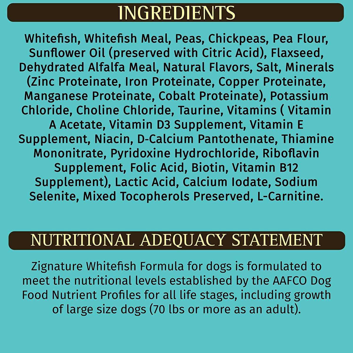 Whitefish Formula Dry Dog Food M1857