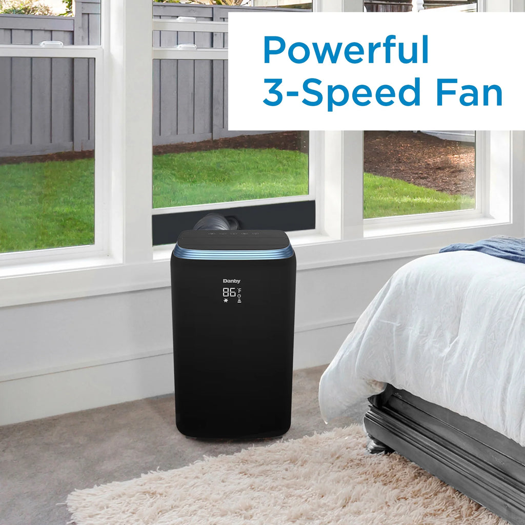Black 12,500 BTU Portable AC E384