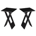 Black Folding End Table Set of 2 T5668