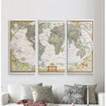Canvas World Map Graphic Art Multi-Piece Image Q42393