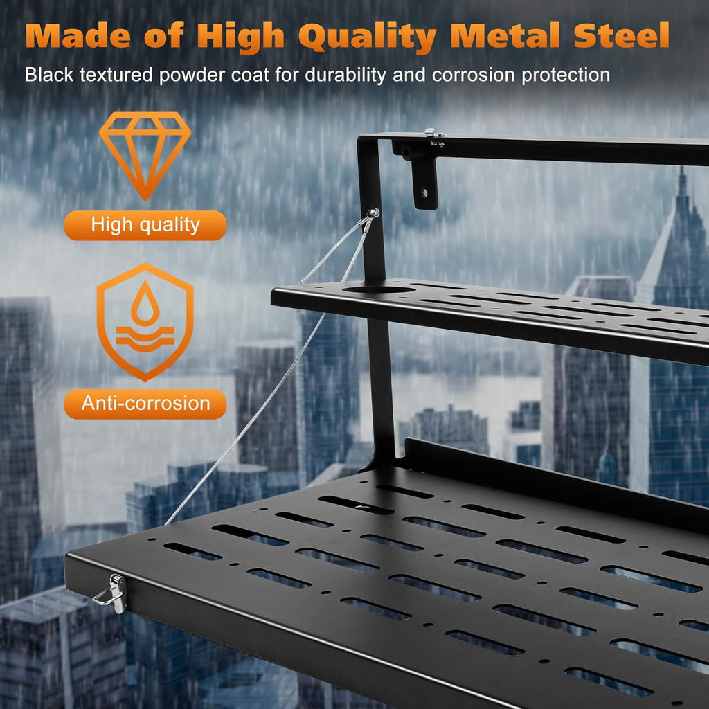 Tailgate Table Rear Foldable Cargo Shelf Aluminum Alloy Storage Rack N80857