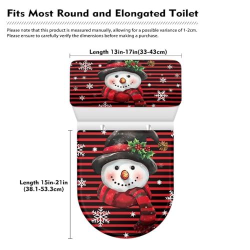 Snowman Toilet Lid Tank Cover Set C5171