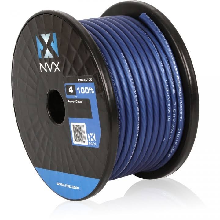 100 ft. Metallic Powder Blue 4-Gauge Power/Ground Wire Cable W350682