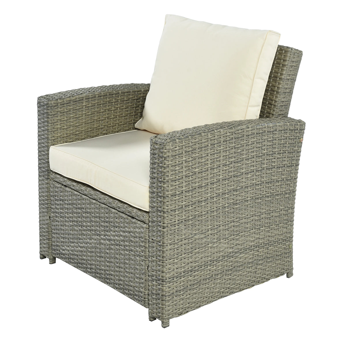 5 Piece Rattan Sectional Seating Group with Cushions and Table R5780